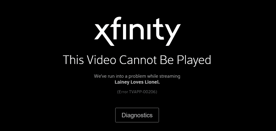 Xfinity-fout TVAPP-00206: 2 manieren om op te lossen