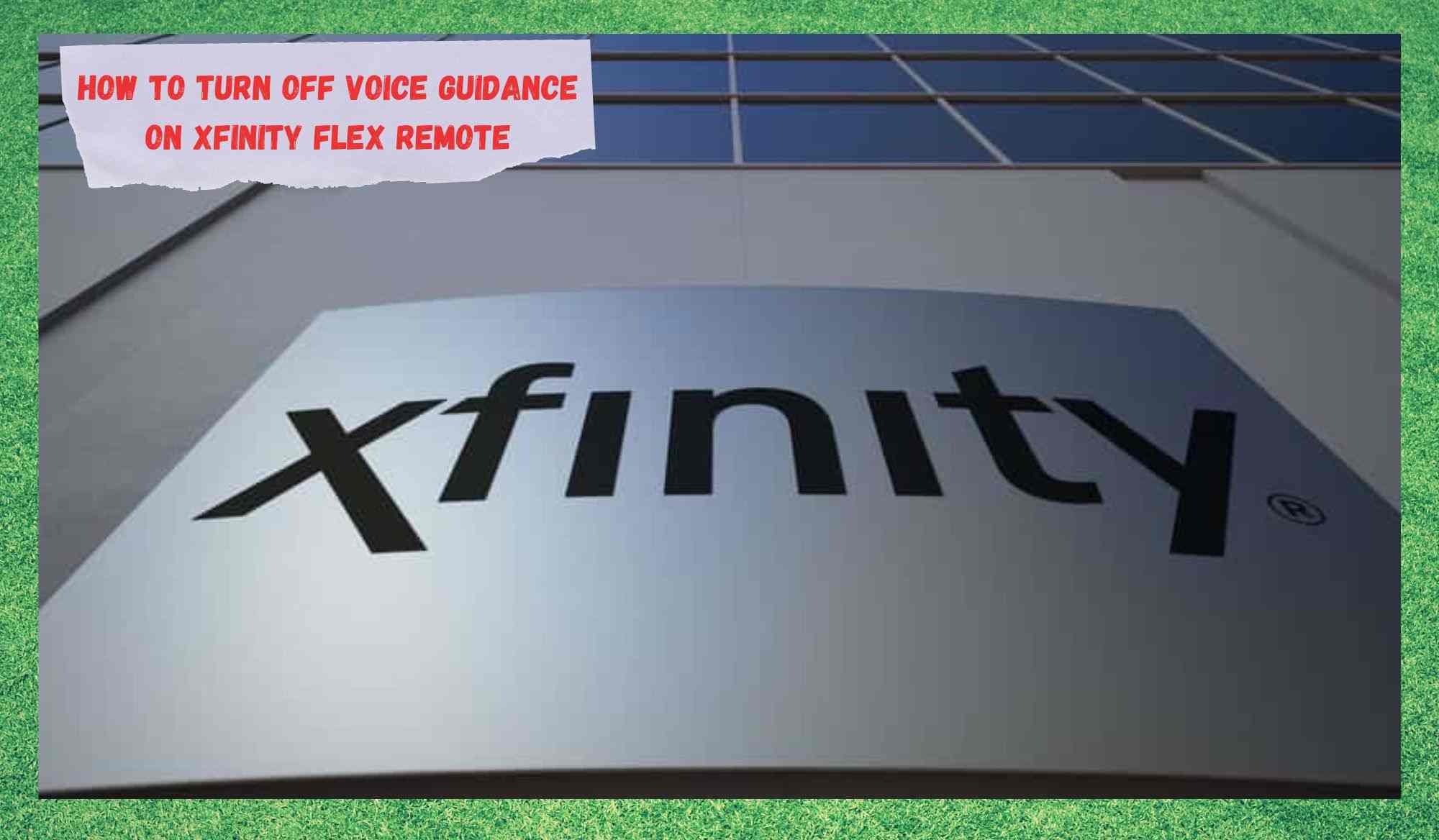 2 méthodes rapides pour désactiver le guidage vocal sur la télécommande Xfinity Flex
